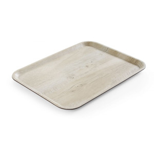 Pladanj za posluživanje od melamina s uzorkom svijetlog drva - 430 x 330 mm