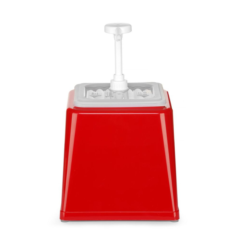 Distributeur de Sauce avec Pompe - Rouge - 2,5 L - Hendi Distributeur de Sauce avec Pompe - Rouge - 2,5 L - Hendi