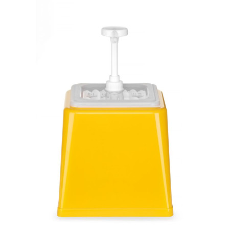 Dozator za umak s pumpom - žuta boja - 2,5 L - Hendi