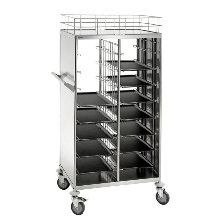 Kolica s policama 443 x 343 mm i GN 1/1 posude - 2 x 8 razina