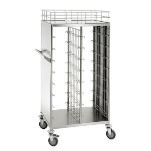 Kolica s policama 443 x 343 mm i GN 1/1 posude - 2 x 8 razina