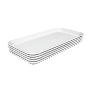 Pladanj za prezentaciju Bartscher 150x300 mm u bijeloj melamini - Set od 5