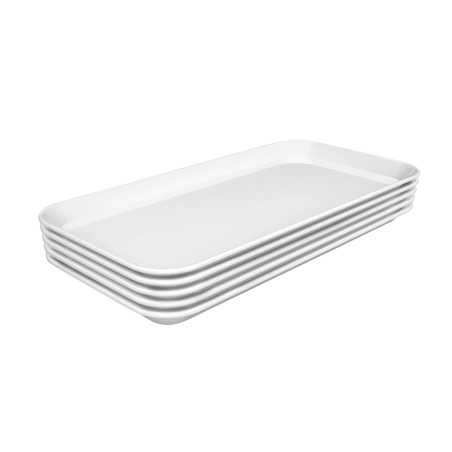 Pladanj za prezentaciju Bartscher 150x300 mm u bijeloj melamini - Set od 5