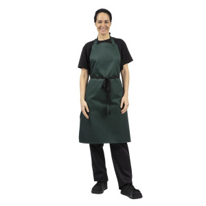 Tablier Bavette Zelena Bočica 710 X 970 Mm - Bijela Kuharska Odjeća - Fourniresto