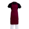 Pregača Bavette Bordeaux od polikotona 710 x 970 mm - Whites Chefs Clothing - Fourniresto