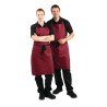 Pregača Bavette Bordeaux od polikotona 710 x 970 mm - Whites Chefs Clothing - Fourniresto