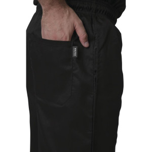 Hlače za kuhare unisex crne boje Vegas - Veličina Xs - Whites Chefs Clothing - Fourniresto