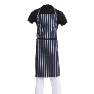 Preklopna pregača Extra Long bez džepa, prugasta plava i bijela - Whites Chefs Clothing - Fourniresto