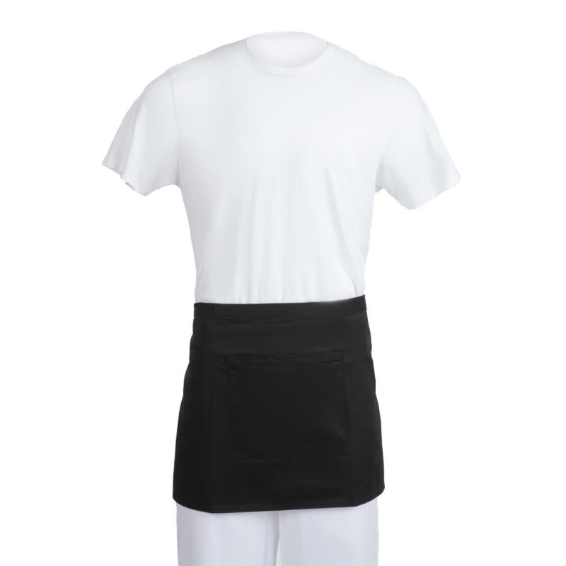Tablier de Serveur Court Noir en Polycoton 373 x 750 mm - Whites Chefs Clothing - Fourniresto Tablier de Serveur Court Noir en Polycoton 373 x 750 mm - Whites Chefs Clothing - Fourniresto