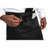 Crna kratka pregača za konobare od polikotona 373 x 750 mm - Whites Chefs Clothing - Fourniresto