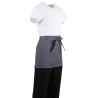 Prekrivač za kratki sivi antracitni konobar od polikotona 750 x 373 mm - Whites Chefs Clothing - Fourniresto