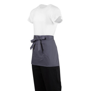 Prekrivač za kratki sivi antracitni konobar od polikotona 750 x 373 mm - Whites Chefs Clothing - Fourniresto