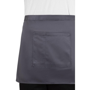 Prekrivač za kratki sivi antracitni konobar od polikotona 750 x 373 mm - Whites Chefs Clothing - Fourniresto