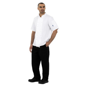 Bijela kuharska jakna s kratkim rukavima Boston - Veličina S - Whites Chefs Clothing - Fourniresto