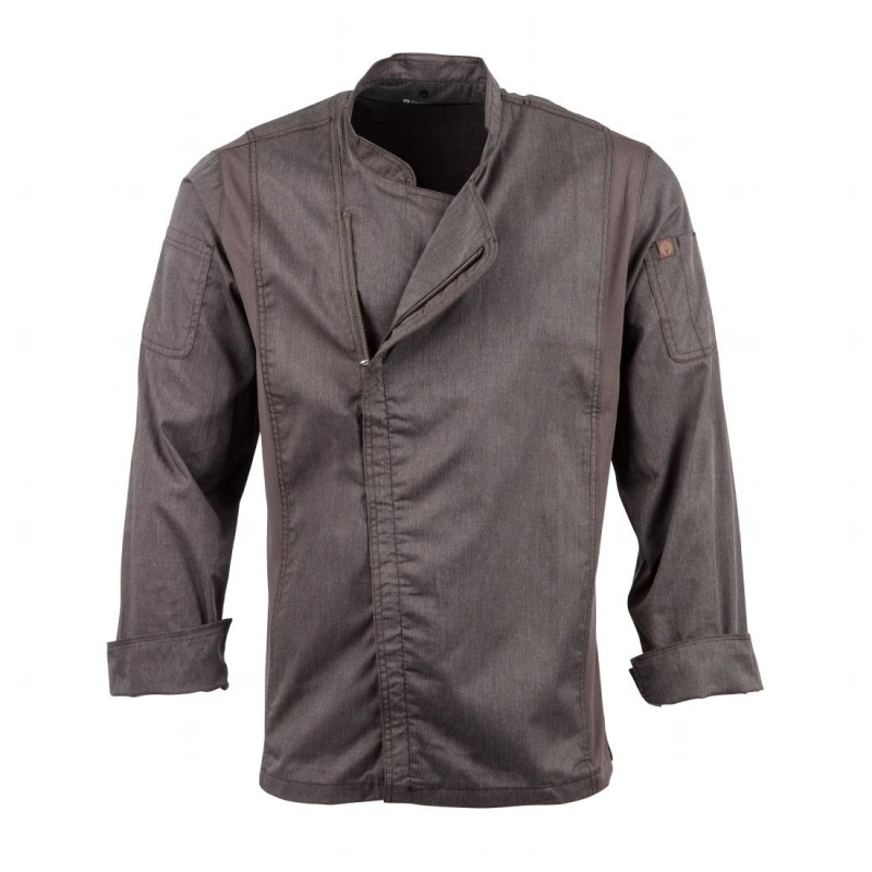 Veste de Cuisine Mixte à Fermeture Eclair Gris Graphite Hartford - Taille S - Chef Works - Fourniresto Veste de Cuisine Mixte à Fermeture Eclair Gris Graphite Hartford - Taille S - Chef Works - Fourniresto