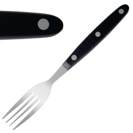 Vilica za meso s crnim drškom 200 mm - paket od 12 - Olympia - Fourniresto