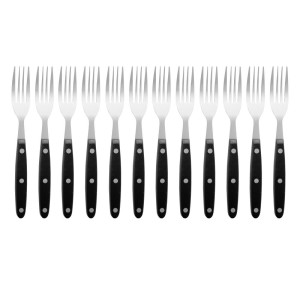 Vilica za meso s crnim drškom 200 mm - paket od 12 - Olympia - Fourniresto