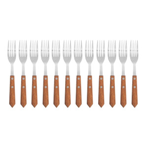 Vilica za meso s drvenom drškom 200 mm - Set od 12 - Olympia - Fourniresto