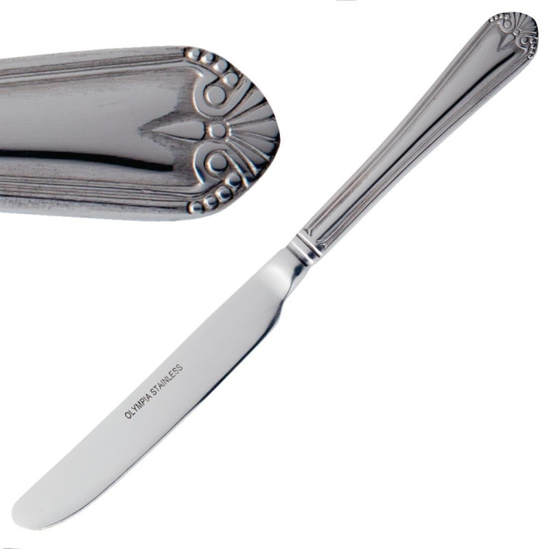 Dessert Knife Jesmond Stainless Steel - Set of 12 - Olympia - Fourniresto Dessert Knife Jesmond Stainless Steel - Set of 12 - Olympia - Fourniresto