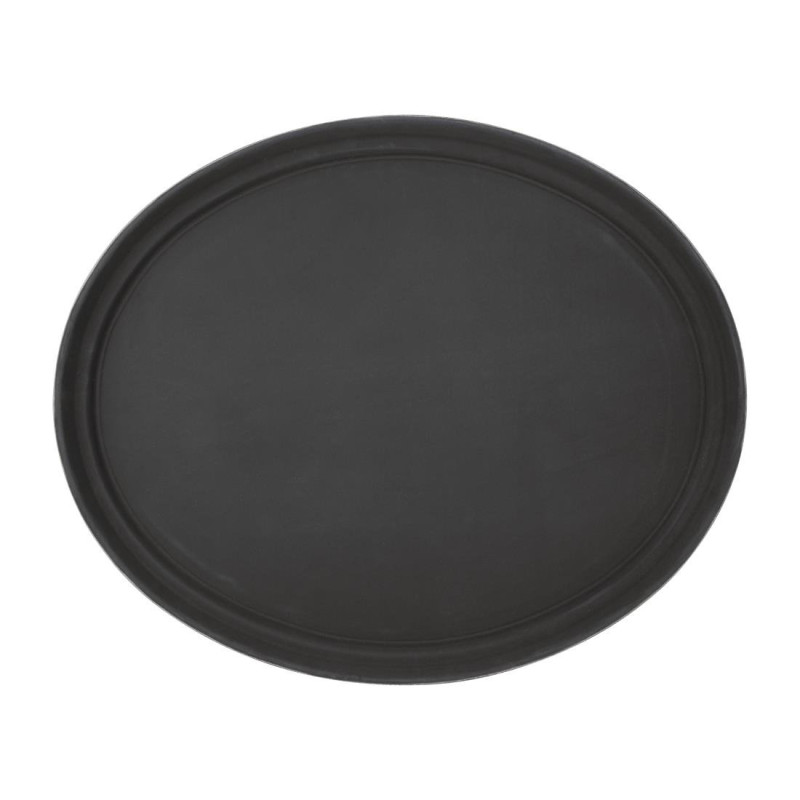 Oval Plastic Non-Slip Tray 685 x 560 mm - Olympia KRISTALLON - Fourniresto Oval Plastic Non-Slip Tray 685 x 560 mm - Olympia KRISTALLON - Fourniresto