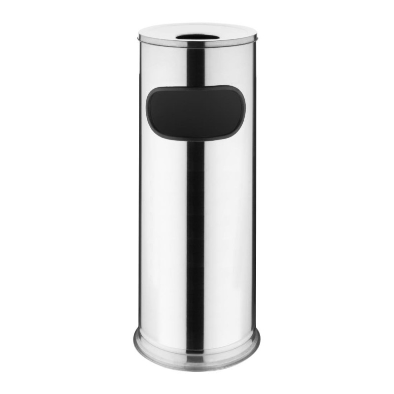 Borne Cendrier En Inox 18 L - Bolero - Fourniresto Borne Cendrier En Inox 18 L - Bolero - Fourniresto