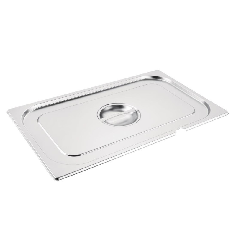Stainless Steel Lid Gn 1/1 With Notch - Vogue - Fourniresto Stainless Steel Lid Gn 1/1 With Notch - Vogue - Fourniresto