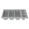 Ladica za pribor sivih boja s 6 pregrada GN 1/1 325 x 530 mm - APS - Fourniresto