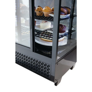 Vitrine Réfrigérée de Comptoir Noire - 100 L - Polar