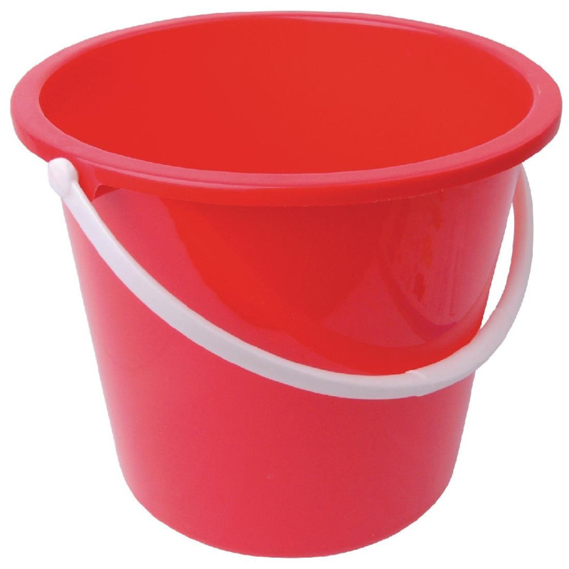 Seau Rond En Plastique Rouge 10 L - Jantex - Fourniresto Seau Rond En Plastique Rouge 10 L - Jantex - Fourniresto