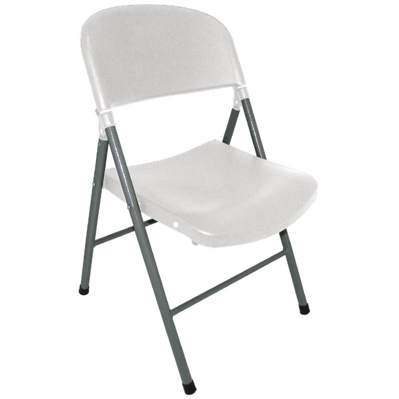 Chaise Pliantes Blanche Et Grise - Lot De 2 - Bolero - Fourniresto Chaise Pliantes Blanche Et Grise - Lot De 2 - Bolero - Fourniresto