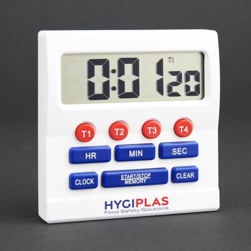 Minuteur Grands Chiffres - Hygiplas - Fourniresto Minuteur Grands Chiffres - Hygiplas - Fourniresto