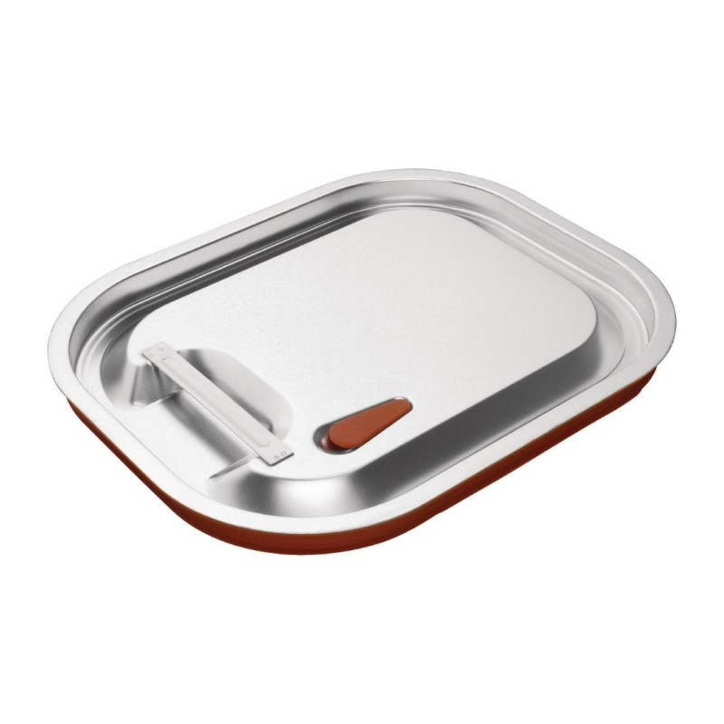 Airtight Stainless Steel and Silicone Lid for GN 1/2 Pan - Vogue - Fourniresto Airtight Stainless Steel and Silicone Lid for GN 1/2 Pan - Vogue - Fourniresto