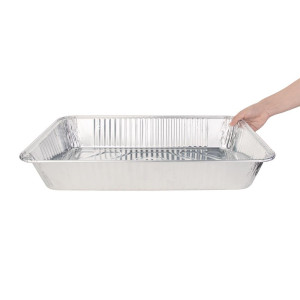 Rektangularna aluminijska posuda GN 1/1 9,6 L - Paket od 5 - Fiesta - Fourniresto