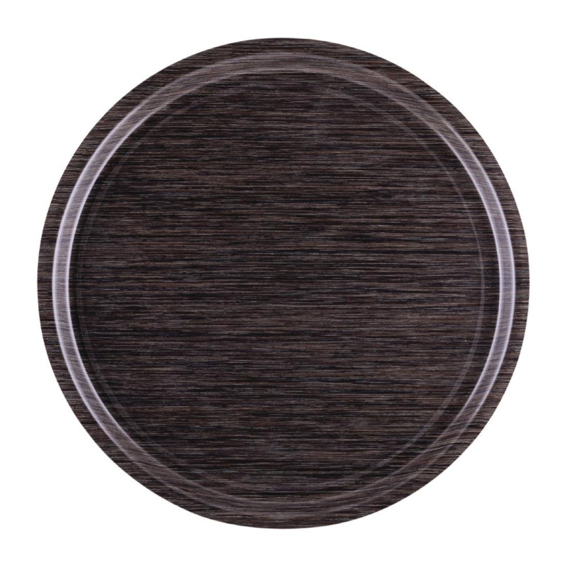 Plateau Rond Antidérapant Wengé Ø 450 mm - Roltex - Fourniresto Plateau Rond Antidérapant Wengé Ø 450 mm - Roltex - Fourniresto
