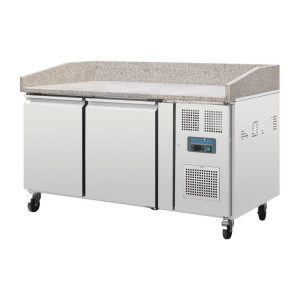 Pult za pizzu s mramornim vrhom, 2 vrata, serija G - Polar - Fourniresto