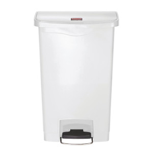 Koš za smeće s pedalom Slim Jim StepOn bijeli 50L - Rubbermaid - Fourniresto