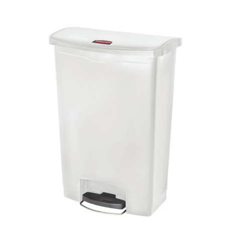 Koš za smeće s prednjim pedalama Slim Jim StepOn bijeli 90L - Rubbermaid - Fourniresto