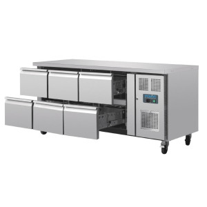 Hladnjak s ventilatorom GN 1/1 s 6 ladica Serija U 465L - Polar - Fourniresto