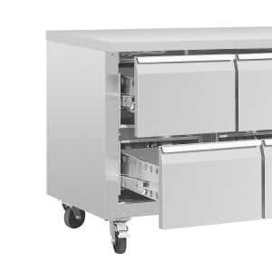 Refrigerated Table Gn 1/1 Ventilated 8 Drawers Series U - 616 L - Polar