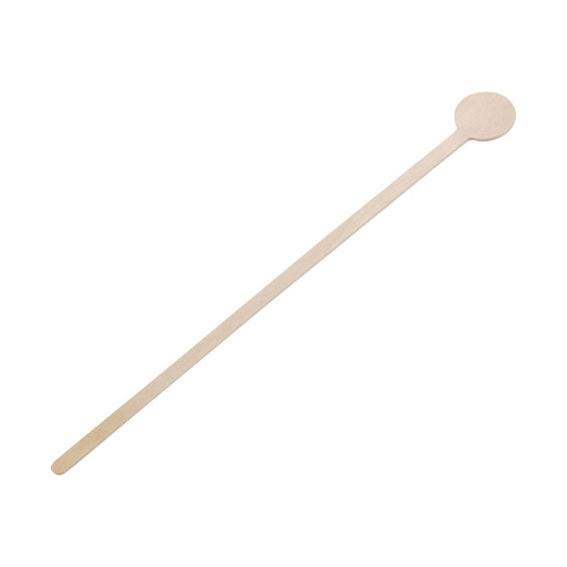 Biodegradable Wooden Cocktail Stirrers 200mm - Pack of 100 - Fiesta Green - Fourniresto Biodegradable Wooden Cocktail Stirrers 200mm - Pack of 100 - Fiesta Green - Fourniresto