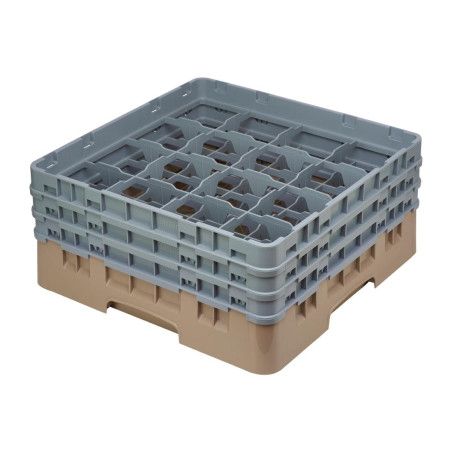 Držač za čaše 16 pregrada Camrack Beige maksimalne visine 174mm - Cambro - Fourniresto