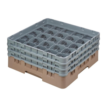 Držač za čaše s 25 odjeljaka Camrack bež maksimalne visine 174 mm - Cambro - Fourniresto