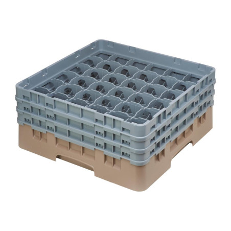 Držač za čaše s 36 odjeljaka Camrack bež maksimalne visine 174 mm - Cambro - Fourniresto