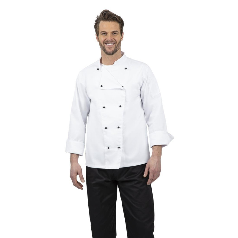 Radna odjeća Chicago s dugim rukavima bijele boje veličine XL - Whites Chefs Clothing - Fourniresto Radna odjeća Chicago s dugim rukavima bijele boje veličine XL - Whites Chefs Clothing - Fourniresto