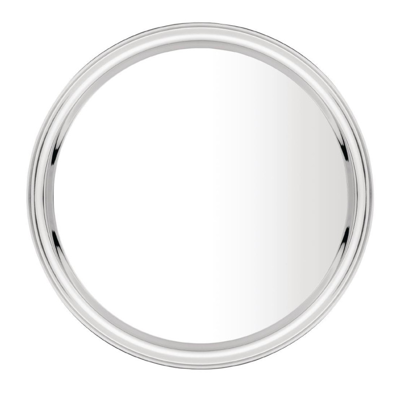 Round Stainless Steel Serving Tray Ø 355mm - Olympia - Fourniresto Round Stainless Steel Serving Tray Ø 355mm - Olympia - Fourniresto