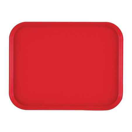 Pravokutni pladanj od polipropilena za brzu hranu crvene boje 410mm - Cambro - Fourniresto