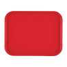 Pravokutni pladanj od polipropilena za brzu hranu crvene boje 410mm - Cambro - Fourniresto