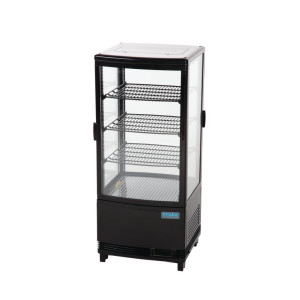 Vitrine Réfrigérée Noire Avec Portes Incurvées 86 L - Polar