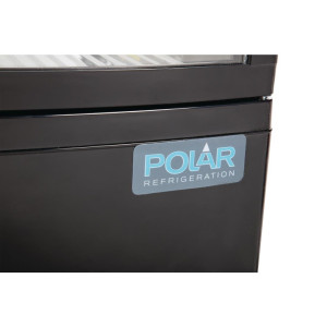 Vitrine Réfrigérée Noire Avec Portes Incurvées 86 L - Polar