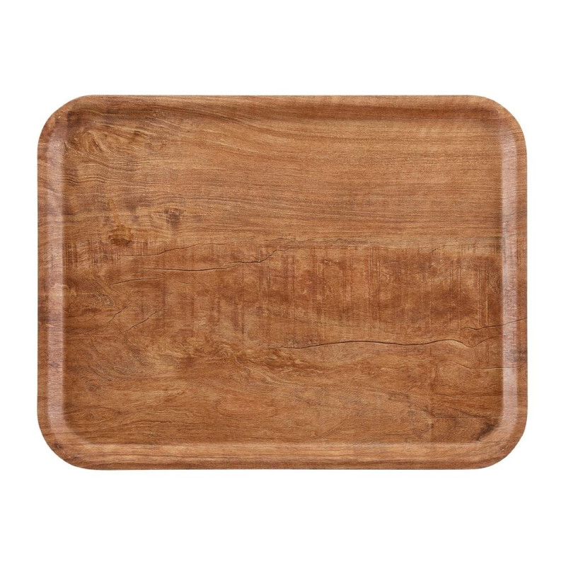Ploča od laminata s reljefnom površinom od maslinovog drveta smeđe boje 430 mm - Cambro - Fourniresto Ploča od laminata s reljefnom površinom od maslinovog drveta smeđe boje 430 mm - Cambro - Fourniresto